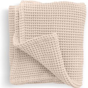 Stroller Society Waffle Blanket 40x40 || Sand